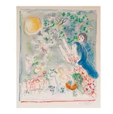 Marc Chagall, colored, lithograph, on Arches wove paper