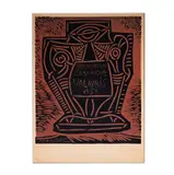 Pablo Picasso, Untitled, linocut in black and light brown on Arches paper
