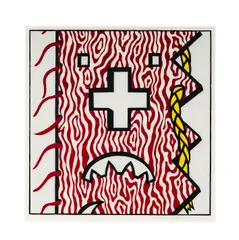 Roy Lichtenstein, Untitled, 1980, woodcut and lithograph in colors on handmade Suzuki