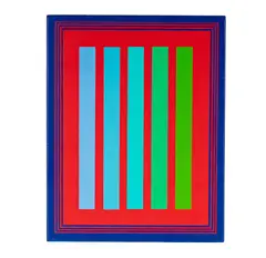 Richard Anuszkiewicz, 1981, enamel on board, pencil