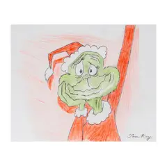 Tom Ray, Untitled, graphite and colored pencil, How the Grinch Stole Christmas! (MGM, 1966), pencil