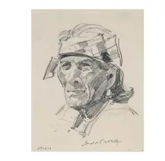 Gerald Cassidy, Untitled, charcoal on paper