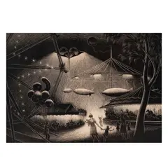 Paul Landacre, wood, engraving on Japan paper, 1946