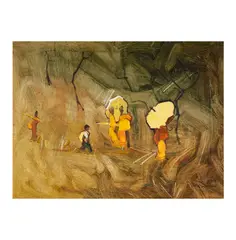 Nhek Dim, Untitled, 1965, oil on canvas, lower right