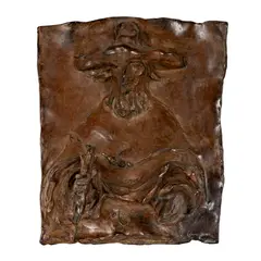 David Aronson, Untitled, bronze plaque