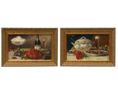 M Heller Hermann, each:, oil on board