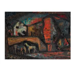 Erle Loran, Untitled, oil on canvas