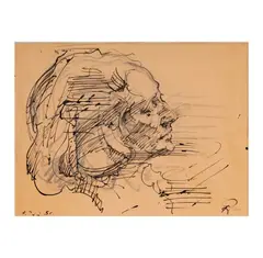 Franz Rederer, Untitled, charcoal and ink on paper