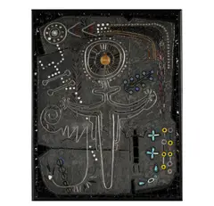 Mary Bowling, Untitled, mixed media (slate inset with glass, metal, beads)