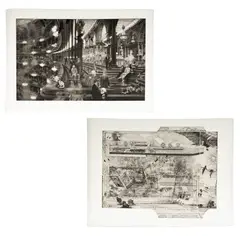 each: by Peter Milton, etching on wove paper, 1996, sold Apr 2026