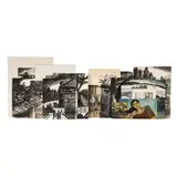 Henry Schonbauer, sixteen, ink on paper, one oil on canvas (unstretched), each