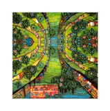 embellished offset by Friedensreich Hundertwasser, 1928-2000, Grune Stadt, lithograph, sold Apr 2026