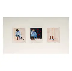 Erika Oller, each:, monotype watercolor on three