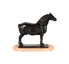 Adrien Voisin, patinated, bronze, mounted to plinth;