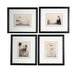 Louis Icart, each:, etching, drypoint, and aquatint