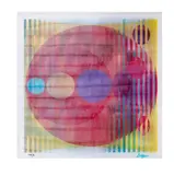 Yaacov Agam, agamograph on, acrylic, 2005, ed. xxx/xc, hand-signed and
