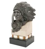 Dale Lampere, patinated, bronze, mounted to plinth, 1984, ed. 21/100