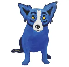 George Rodrigue, Untitled, oil on wood cutout, 1995
