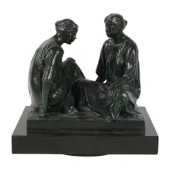 Felipe Castaneda, Untitled, bronze, on wooden swivel base, 1985