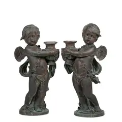 Victor Paillard, Untitled, bronze, each: 30 in. high