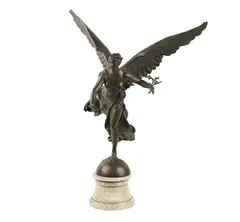 Paul Gasq, Untitled, bronze, mounted to marble plinth