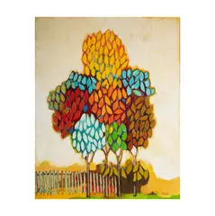 David Adickes, Untitled, oil on canvas laid to board, 1972