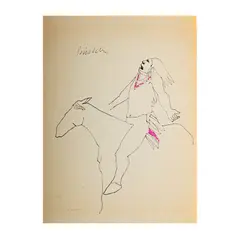 Fritz Scholder, Untitled, pen and ink on paper