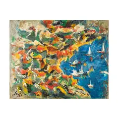 Marcel Janco, Untitled, oil on canvas laid to board, c. 1970
