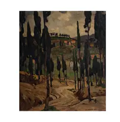 William Lester Stevens, Untitled, oil on board