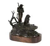 Lathrop Bullene, patinated, bronze, mounted to wooden plinth, ed. 11/30