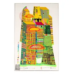 Friedensreich Hundertwasser, color, screenprint with metallic imprints on paper, 1969-1971, ed. 9,350/10,000