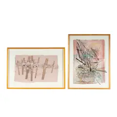 Luella Guerzon Dickens, each a, mixed media, each pencil