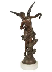A Patinated, Untitled, bronze figure after mathurin moreau