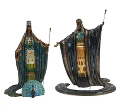 Erté, Russian/ French 1892-1990 Two Works (Hera and Zeus) each: cold-painted, bronze 1989; ed. 380/500; each