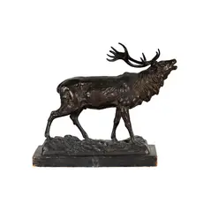 A Patinated, Untitled, bronze figure of a stag