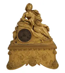 Untitled by A Louis Philippe Gilt, bronze mantel clock, sold Jan 2026