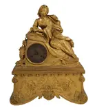 A Louis Philippe Gilt, Untitled, bronze mantel clock