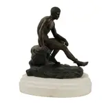 An Italian Patinated, Untitled, bronze figure of hermes