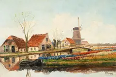 Alfred Märtens, Alfred Martens (1888 - 1936) Dutch Landscape, oil on panel