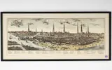 Georg Balthasar Probst, : Map of Hamburg Hand colored, engraving