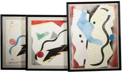 Andre Miripolsky, Andre Miripolsky (B.1951) Three Works, mixed media on paper 1981, each
