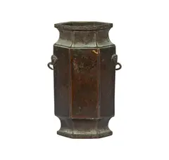 A Chinese, Untitled, bronze hu vase