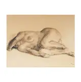 Untitled by Francisco Zuniga Mexican 1912-1998 Desnudo, charcoal on paper 1965;, sold Sep 2025
