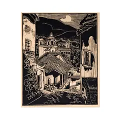 A Mexican, Untitled, woodcut