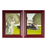 Sylvie Mantovani, : Goutte d?Eau in Schwetzingen Diptych, oil on canvas