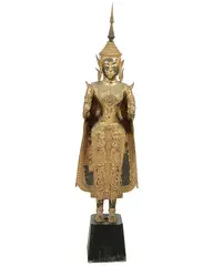 A Thai Gilt, Untitled, bronze figure of buddha