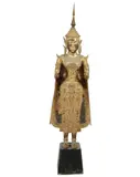 A Thai Gilt, Untitled, bronze figure of buddha