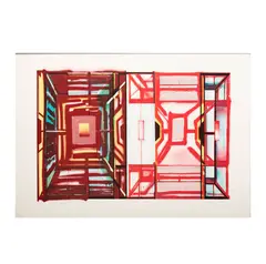 Karen Carson, American B.1943, Untitled, KarenCarsonAmericanB.1943Untitled (Abstract), silkscreen / airbrush1988; ed. 40/40;