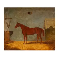 Richard Whitford, Chestnut Horse, 1859, oil on canvas, relined