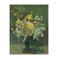 Boza Hessova, Floral Still Life, 1954, oil on canvas